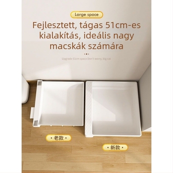 Teljesen zárt macskaalomtálca fiókos kivitelben, szagtalanító funkcióval