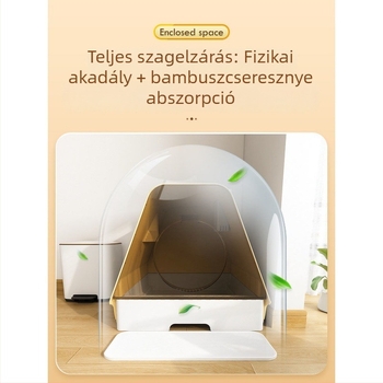 Teljesen zárt macskaalomtálca fiókos kivitelben, szagtalanító funkcióval