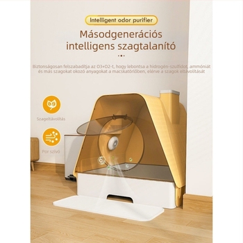 Teljesen zárt macskaalomtálca fiókos kivitelben, szagtalanító funkcióval