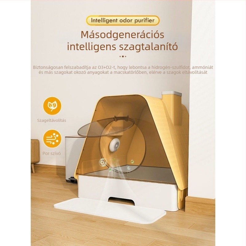 Teljesen zárt macskaalomtálca fiókos kivitelben, szagtalanító funkcióval