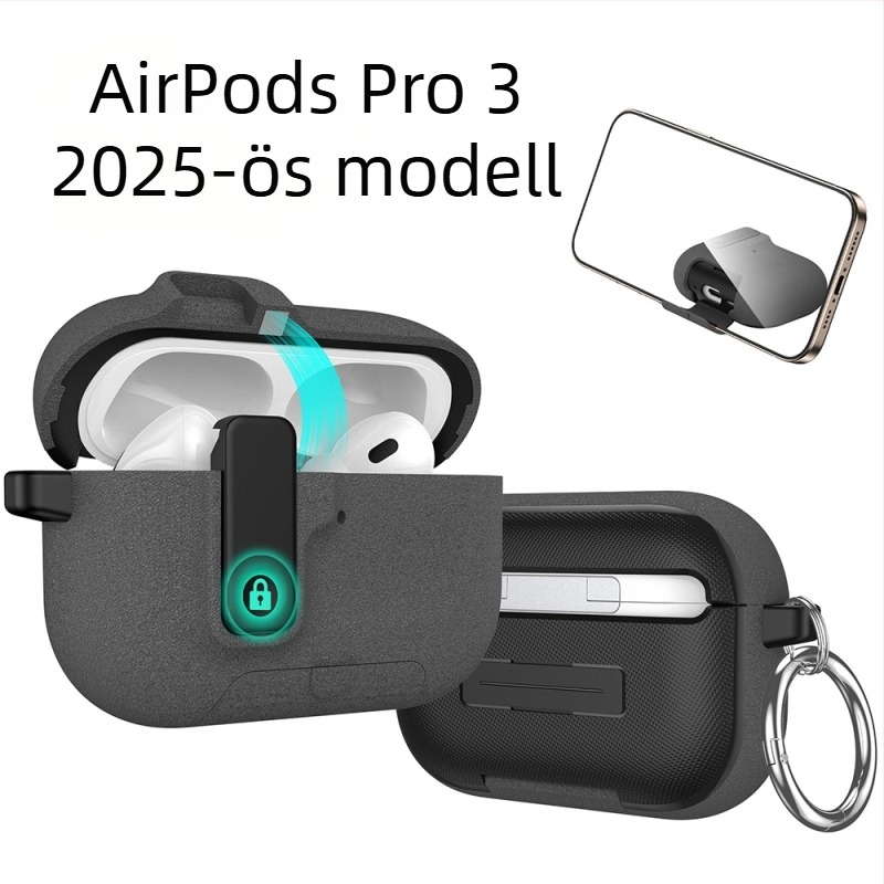 Pop-up fedelű védőtok AirPods Pro 2. generációhoz, Pro3 ütésálló, kompatibilis AirPods 4. generációval