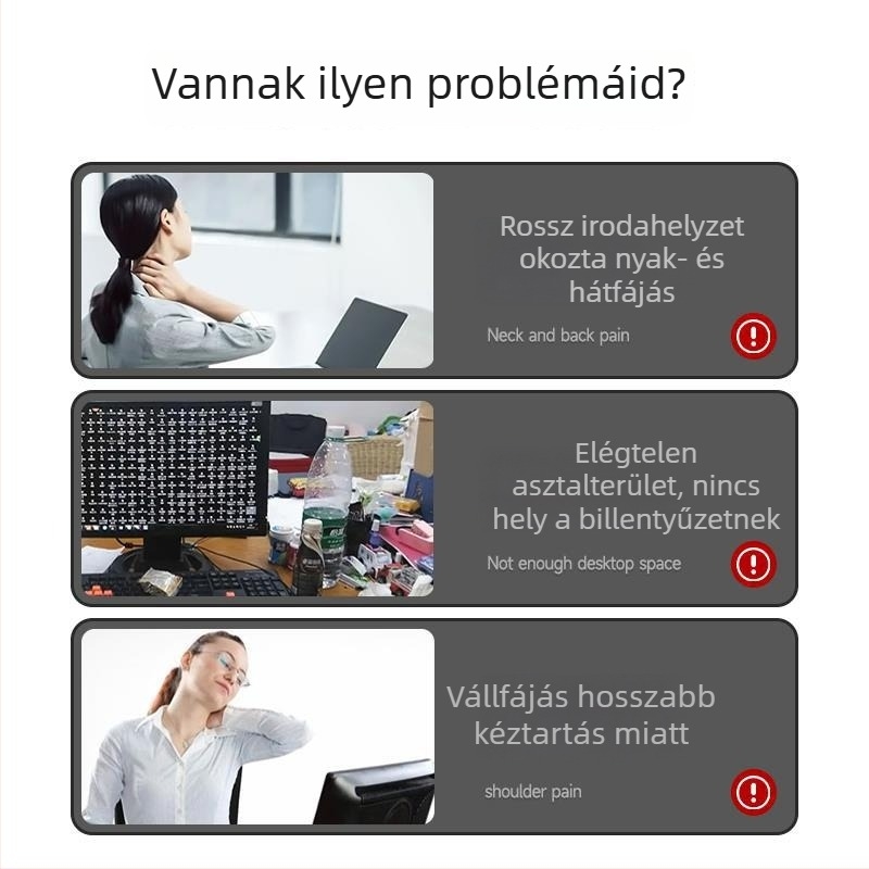 Asztal alatti billentyűzet-támla húzható szerkezettel és egér sínnel (Model SM/023; Stílus: Modern és minimalistikus; Márka: Nincs márka)