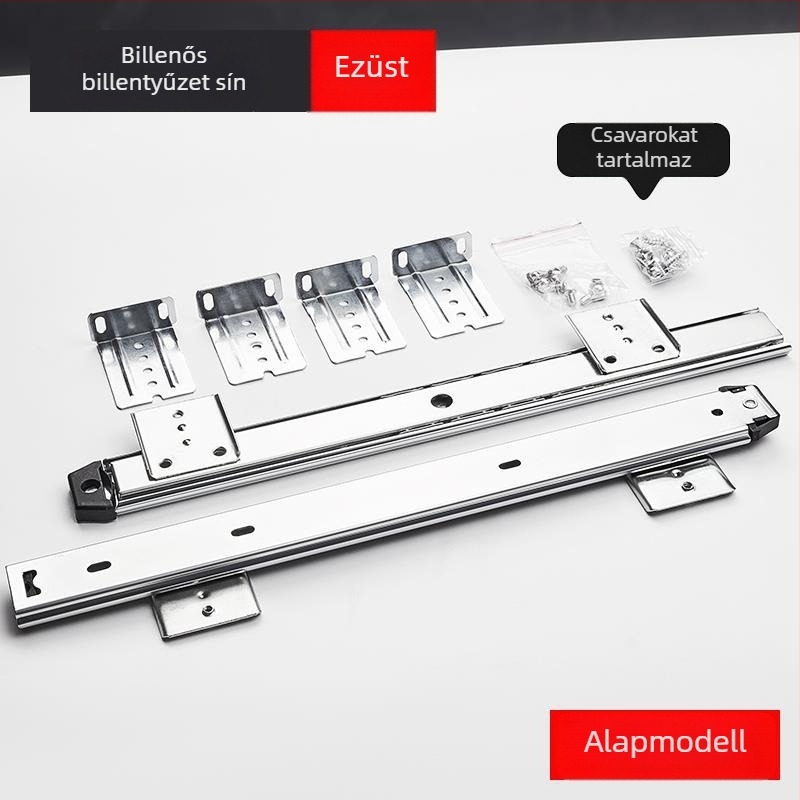 Asztal alatti billentyűzet-támla húzható szerkezettel és egér sínnel (Model SM/023; Stílus: Modern és minimalistikus; Márka: Nincs márka)