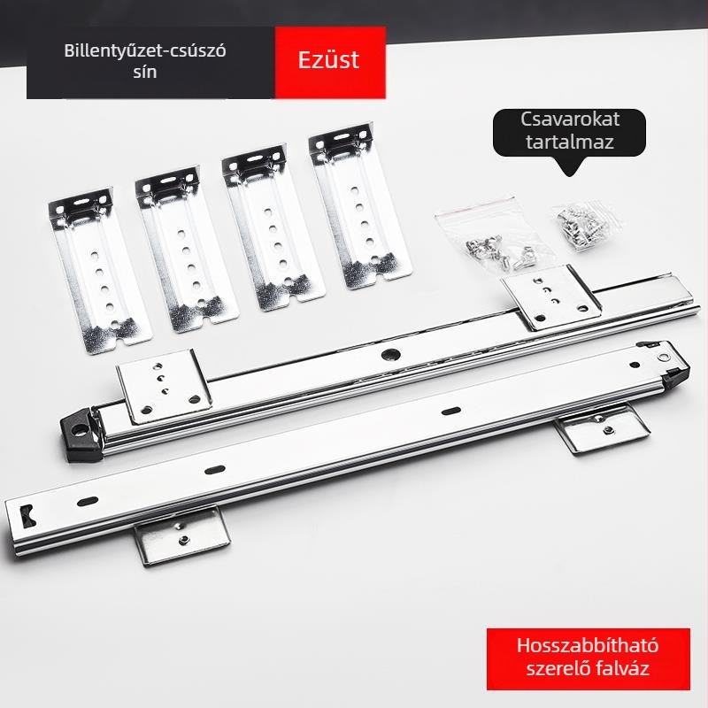 Asztal alatti billentyűzet-támla húzható szerkezettel és egér sínnel (Model SM/023; Stílus: Modern és minimalistikus; Márka: Nincs márka)