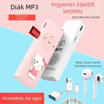 Mini MP3/MP4 zenelejátszó - Hordozható Walkman-stílusú lejátszó diákoknak