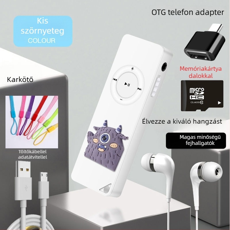 Mini MP3/MP4 zenelejátszó - Hordozható Walkman-stílusú lejátszó diákoknak