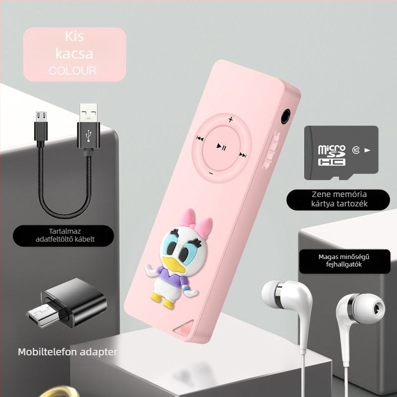 Mini MP3/MP4 zenelejátszó - Hordozható Walkman-stílusú lejátszó diákoknak
