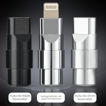Xangsane XS-T1031 Több interfészű adat- és töltőkábel USB/Lightning/Type-C PD, fém ház
