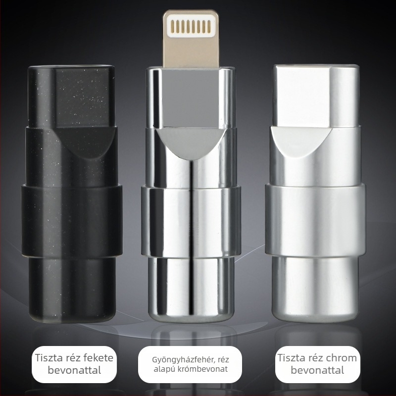Xangsane XS-T1031 Több interfészű adat- és töltőkábel USB/Lightning/Type-C PD, fém ház