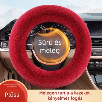Volánvédő téli rövid plüss, csúszásmentes, univerzális illesztés, egyszerű stílus