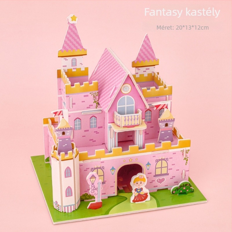 Habanyagú 3D puzzle kártya gyerekeknek 4–6 évesek, DIY oktatási puzzle logó testreszabással