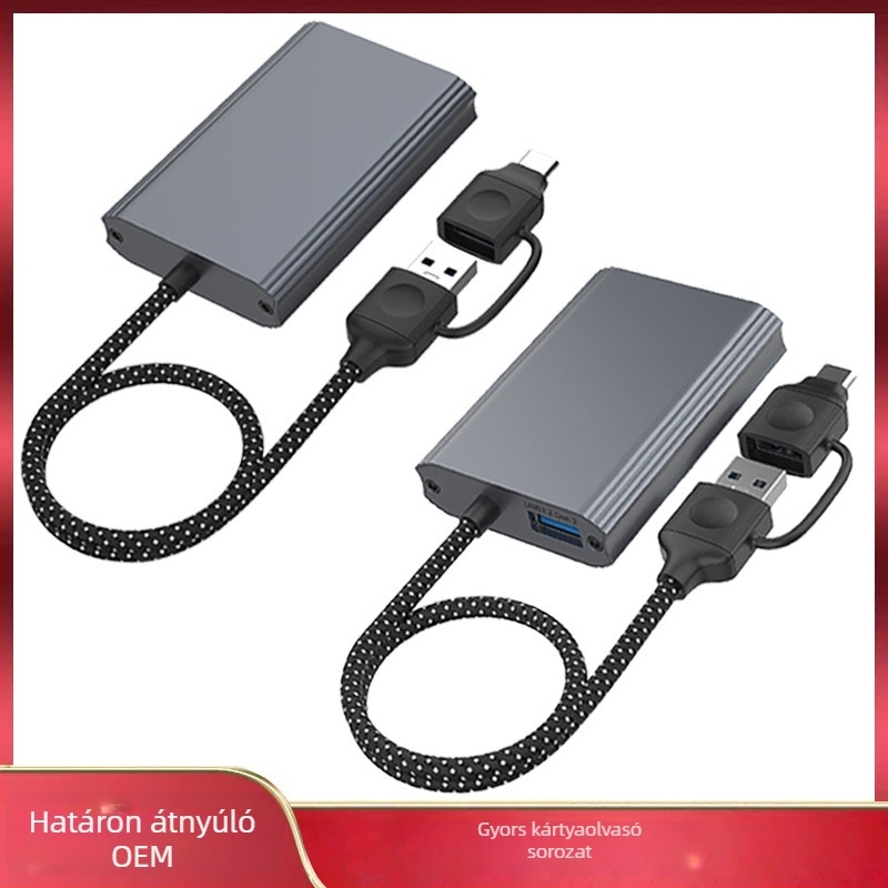 CFexpress Type-A kártyaolvasó USB 3.2, 10Gbps, CF/SD/TF/MicroSD támogatott, Alumínium ötvözet burkolat