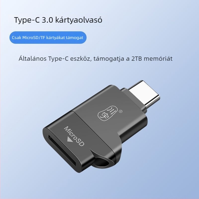 OTG Kártyaolvasó USB 3.0 gyors átvitellel, Type-C és USB 2.0 interfészek, TF kártya támogatás