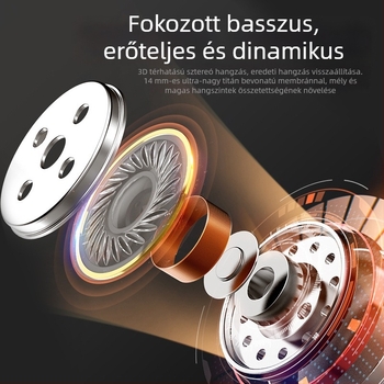 Type-C csatlakozós fülhallgató, vezetékes, 1,2 m hosszú kábel, erős basszus, zajszűrés, modell F5-11