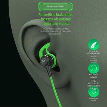 ACZ G4 In-ear Gamer fejhallgató, vezetékes, 3,5 mm L-formájú csatlakozó, mikrofon, 20–2000 Hz