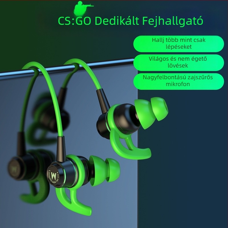 ACZ G4 In-ear Gamer fejhallgató, vezetékes, 3,5 mm L-formájú csatlakozó, mikrofon, 20–2000 Hz