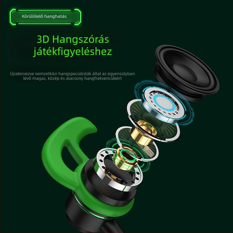 ACZ G4 In-ear Gamer fejhallgató, vezetékes, 3,5 mm L-formájú csatlakozó, mikrofon, 20–2000 Hz