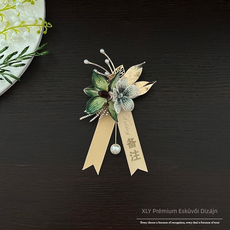 erdőstílusú mágneses corsage a vőlegénynek és koszorúslányoknak, személyes ajándék, ideális karácsonyra és költözésre