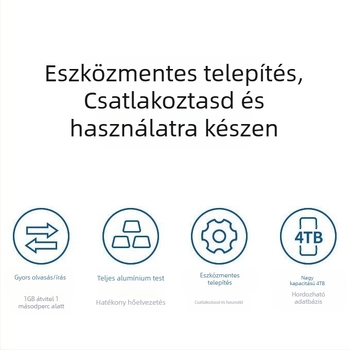 M.2 SSD tok NVMe/NGFF/SATA, alumínium ötvözet, támogatás 2TB-ig, átviteli sebesség 10Gbps/5Gbps