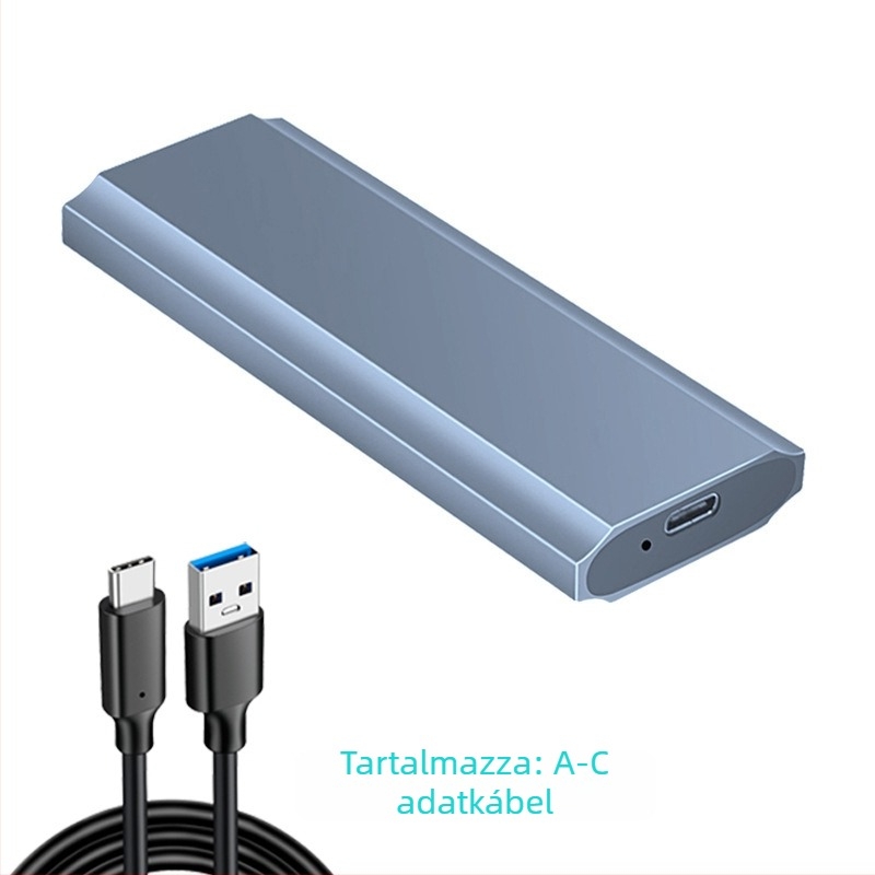 M.2 SSD tok NVMe/NGFF/SATA, alumínium ötvözet, támogatás 2TB-ig, átviteli sebesség 10Gbps/5Gbps