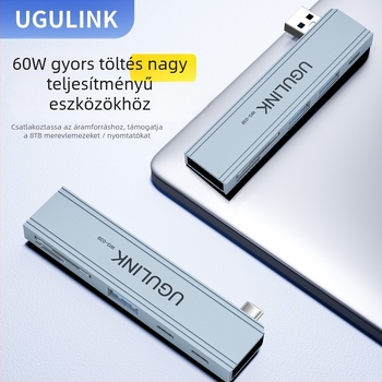 WG Type-C USB-hub négy USB 3.0 porttal — USB 3.0 interfész, 3.0 átviteli sebesség, külső tápellátás nélkül