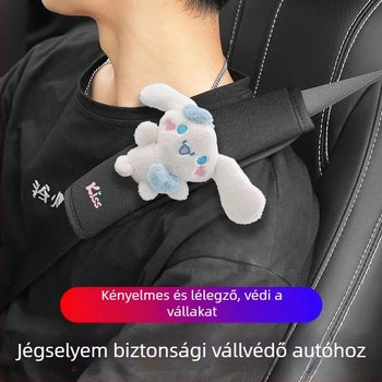 Autó belső plüss vállvédő aranyos nagy fülű dizájn — márka Beautiful night thoughts, anyag: mesterséges plüss, súly: 0.2 kg, testreszabás nélkül
