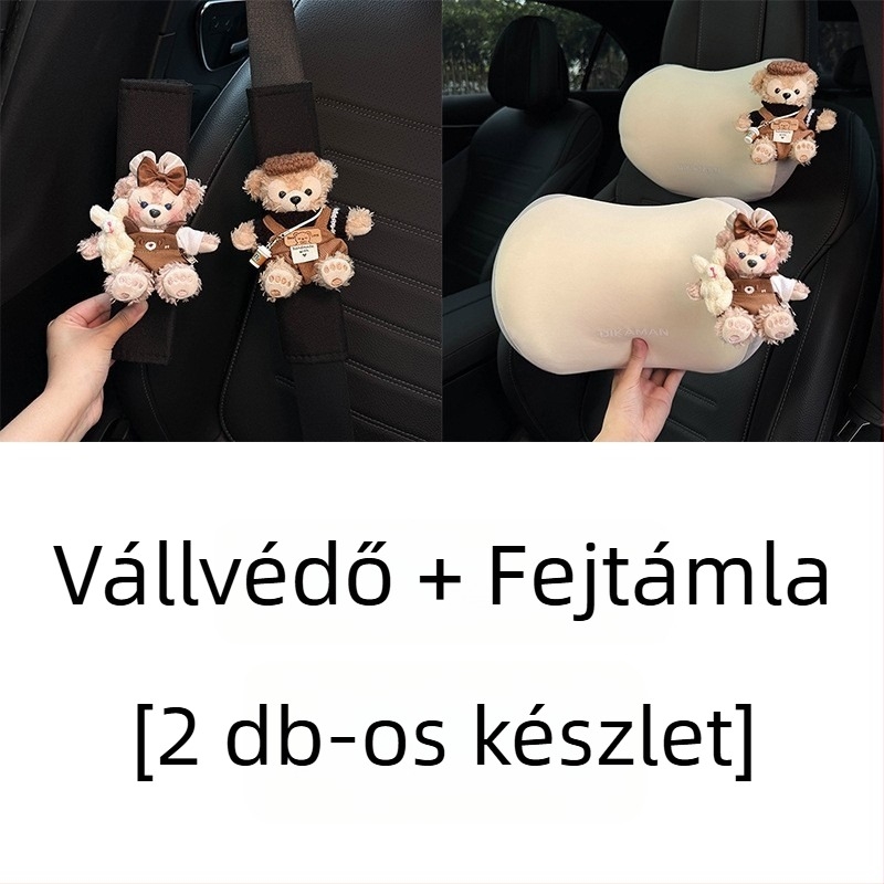 Karikatúra-stílusú autóbiztonsági öv vállvédők (pár) – poliészter, 100 g, modell Jtmmhj1
