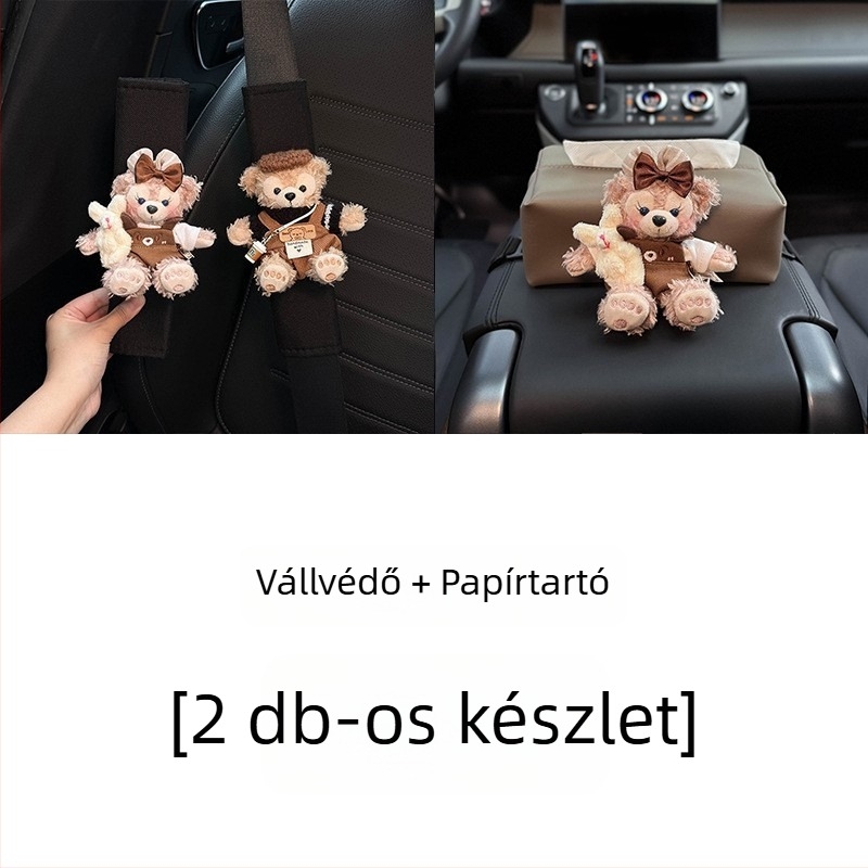Karikatúra-stílusú autóbiztonsági öv vállvédők (pár) – poliészter, 100 g, modell Jtmmhj1