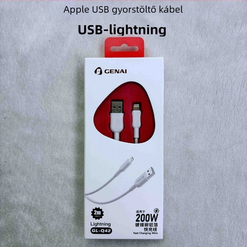 Gona gyorstöltés USB-C adatkábel, 2 m, iPhone 17, Android, Honor, Vivo, Huawei