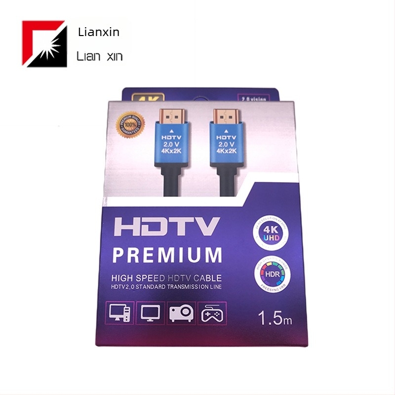 PC-hez HD-DTV interfész kábel, 4K2K 60Hz, oxigénmentes réz, aranyozott csatlakozók, alumínium-ötvözet burkolat, 19+1 vezetőmag