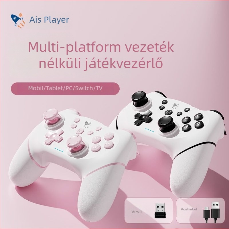 PC-hez készült vezeték nélküli joystick játékkontroller, Type-C interfész, vezeték nélküli kapcsolat, belépő szintű periféria