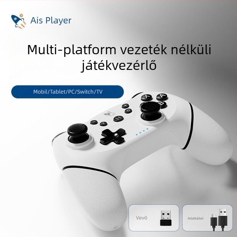 PC-hez készült vezeték nélküli joystick játékkontroller, Type-C interfész, vezeték nélküli kapcsolat, belépő szintű periféria