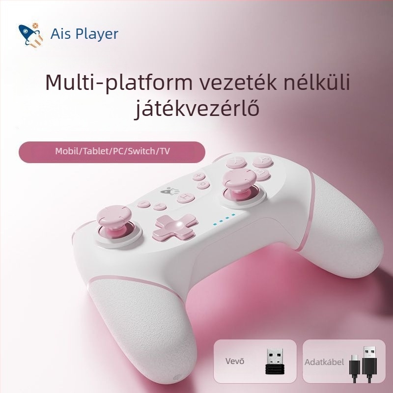 PC-hez készült vezeték nélküli joystick játékkontroller, Type-C interfész, vezeték nélküli kapcsolat, belépő szintű periféria