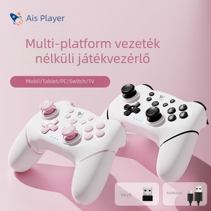 PC-hez készült vezeték nélküli joystick játékkontroller, Type-C interfész, vezeték nélküli kapcsolat, belépő szintű periféria
