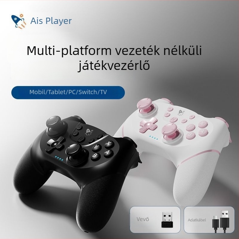 PC-hez készült vezeték nélküli joystick játékkontroller, Type-C interfész, vezeték nélküli kapcsolat, belépő szintű periféria