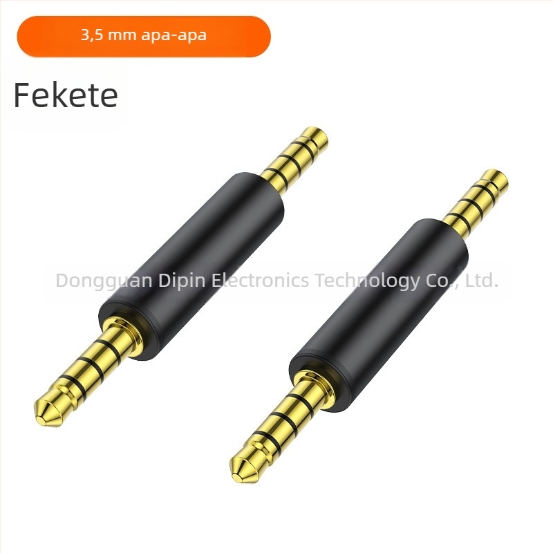 3,5 mm-es férfi–női audió hosszabbító, aranyozott