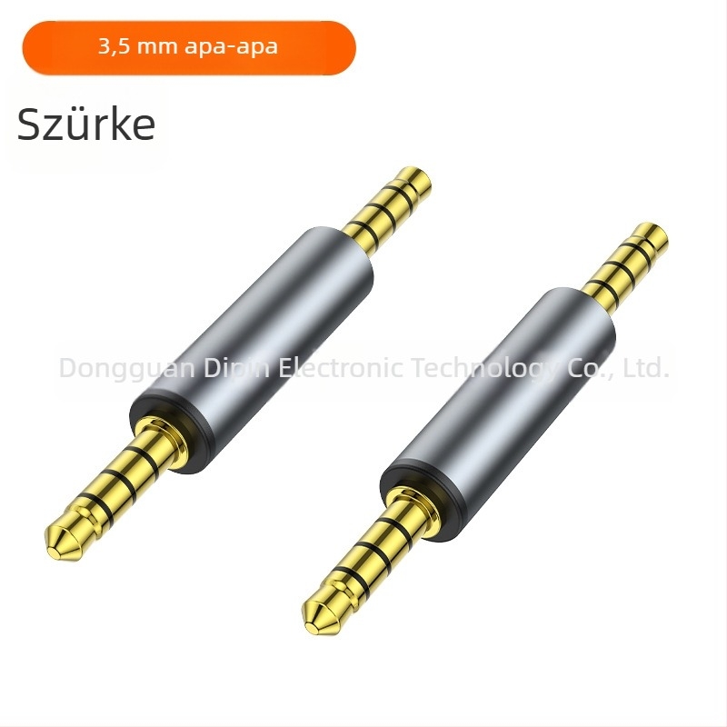 3,5 mm-es férfi–női audió hosszabbító, aranyozott