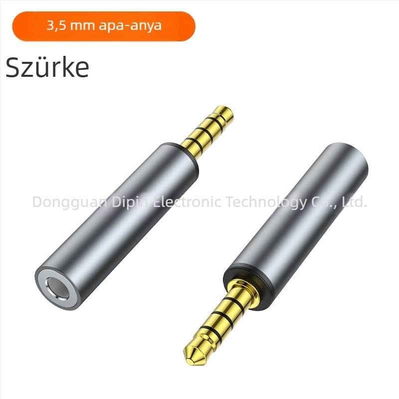 3,5 mm-es férfi–női audió hosszabbító, aranyozott