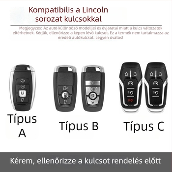 Lincoln Adventurer, Navigator és Aviator kulcstartó tok — cinkötvözet, retro stílus, kompatibilis a 24/25 modelllel