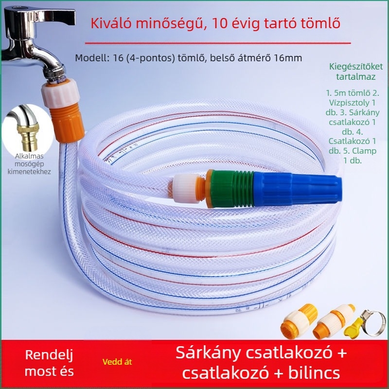 Magasnyomású vízpisztoly ujjfogással, mérnöki műanyagból