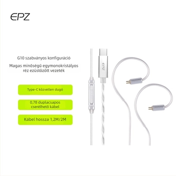 Epz Upgrade Line audio kábel, ezüstös bevonattal, digitális eszközökhöz