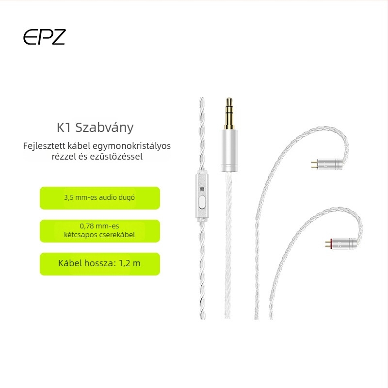 Epz Upgrade Line audio kábel, ezüstös bevonattal, digitális eszközökhöz