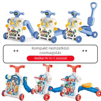 5‑in‑1 multifunkciós babasétáló játék, műanyag kivitel, 0–3 évesek számára
