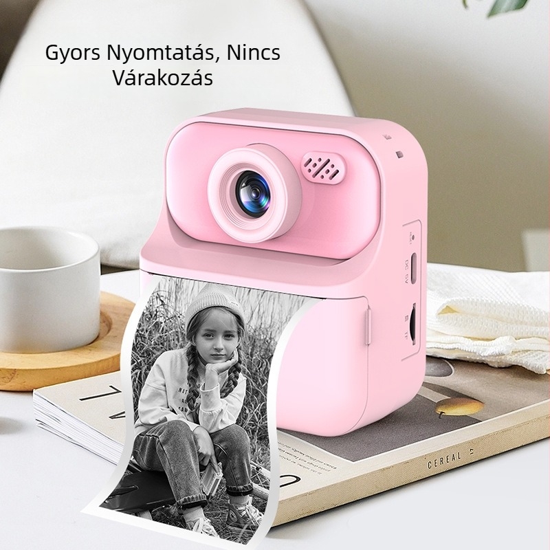 Gyerekeknek szóló digitális kamera dupla kamerával, 48 MP, HD videó, 2,4 hüvelykes LCD, TF-kártya tárhely