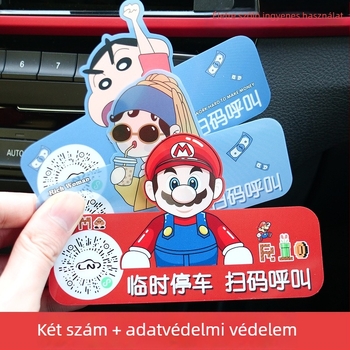 Műanyag parkolási tábla QR-kóddal, testreszabható 2D kódos matrica