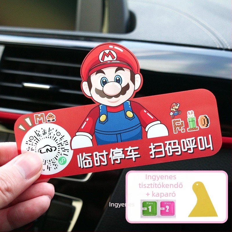 Műanyag parkolási tábla QR-kóddal, testreszabható 2D kódos matrica