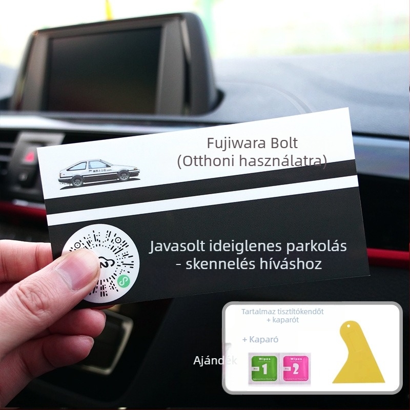 Műanyag parkolási tábla QR-kóddal, testreszabható 2D kódos matrica