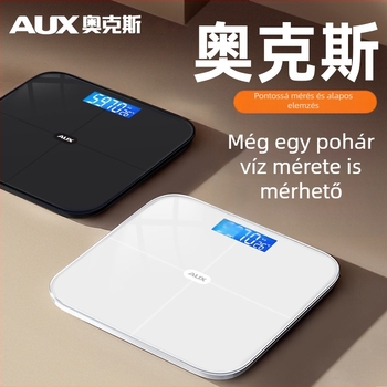 Aux testzsírmérleg LCD kijelzővel, érintéses működés, 0,2–180 kg tartomány, edzett üveg, modell ATZ-30D4C112