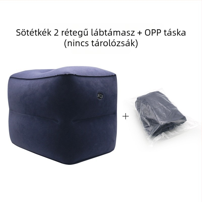 Miaosite MT501-3 felfújható lábtámasz szabadtéri utazásokhoz, flocking felület, környezetbarát PVC, tömeg 0.67 kg