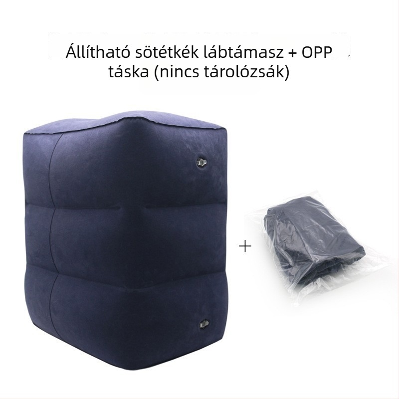 Miaosite MT501-3 felfújható lábtámasz szabadtéri utazásokhoz, flocking felület, környezetbarát PVC, tömeg 0.67 kg